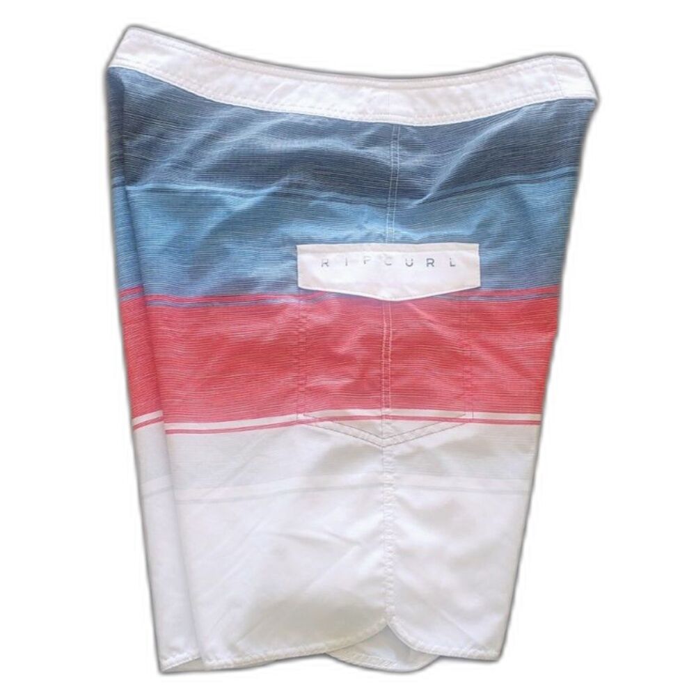 Rip Curl - Board Shorts / Swim Trunks - White Red & Blue - Mens Size 34 - Picture 4 of 8